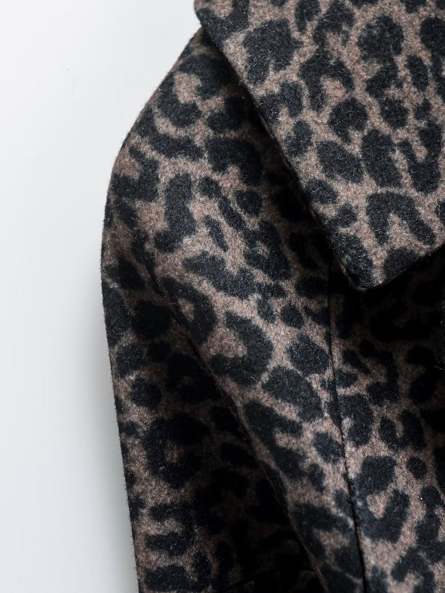 Women's Loose Blended Animal Print Coat My Store