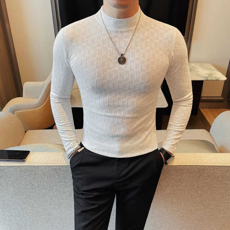 Men's Half-high Collar T-shirt Fashion Trend My Store