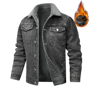 Denim Coat Fleece-lined Men Fashion Brands Jacket My Store