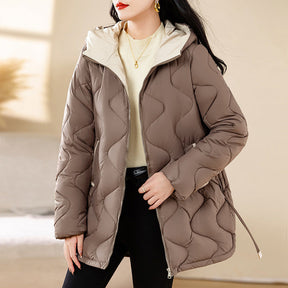 Winter Disposable Cotton-padded Coat For Women Padded Down Jacket Korean Style Mid-length Warm Jacket For Women My Store