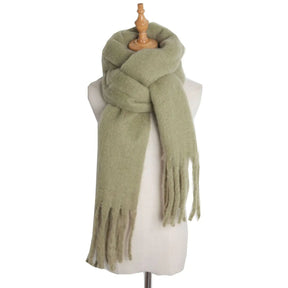 Mohair Twist Braid Plush Scarf For Women Winter Thickened My Store