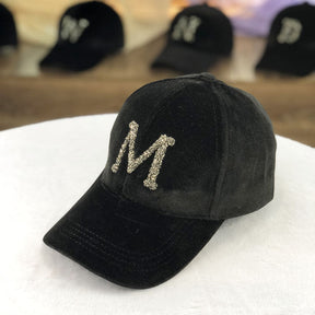 Letter Gold Velvet Baseball Cap Casual All-match Korean Peaked Cap My Store