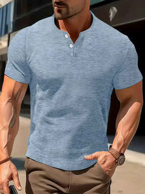 Men's Solid Color Casual Fashion Short Sleeved Shirt My Store