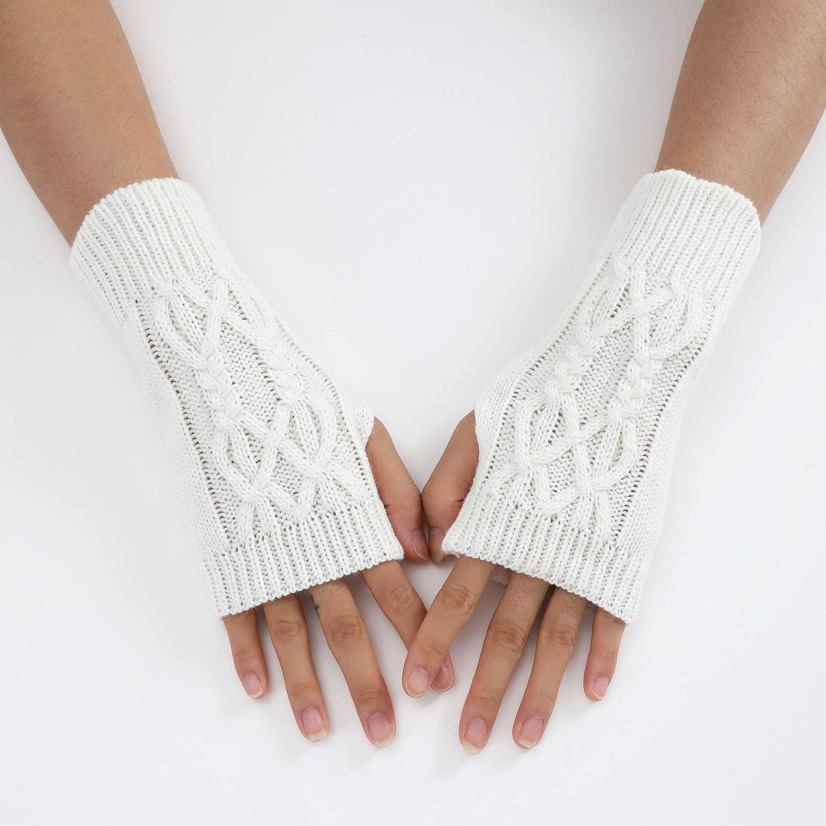 Knitted Half Gloves Female Cute Winter Open Finger Half Finger Student Male And Female Couple Wool My Store