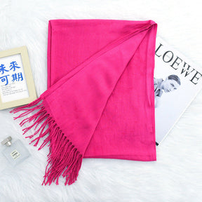 Annual Meeting Warm Cashmere Tassel Scarf My Store