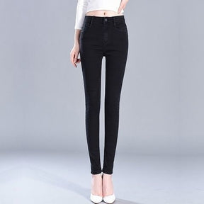 Elastic Waist High Waist Jeans For Women Spring And Autumn My Store