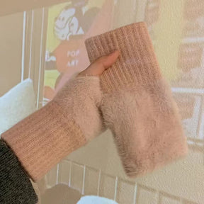 Women's Autumn And Winter Thermal Knitting Gloves My Store