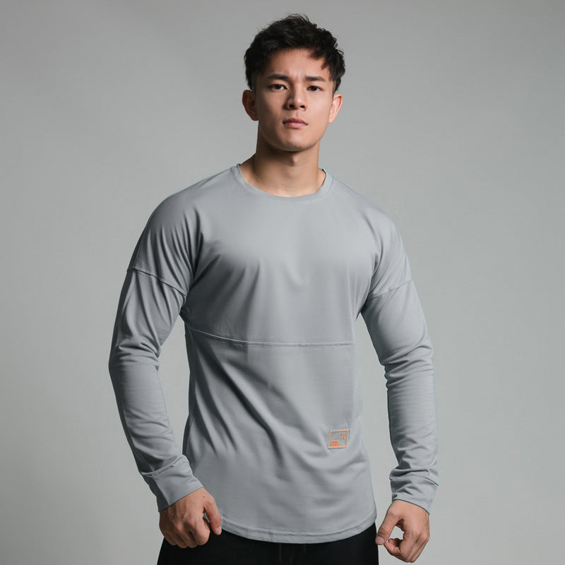 Men's Splice Solid Breathable Fitness Shirt My Store