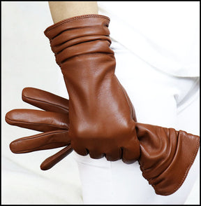 High-end Women's Sheepskin Gloves Leather Extended My Store