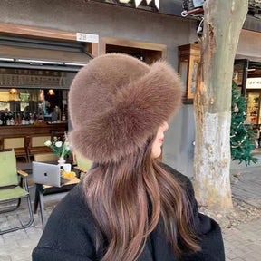 Hat Female Fur Fluffy Plush Warm My Store