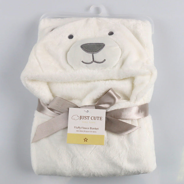 Baby fleece bath towel hooded towels bathrobe My Store