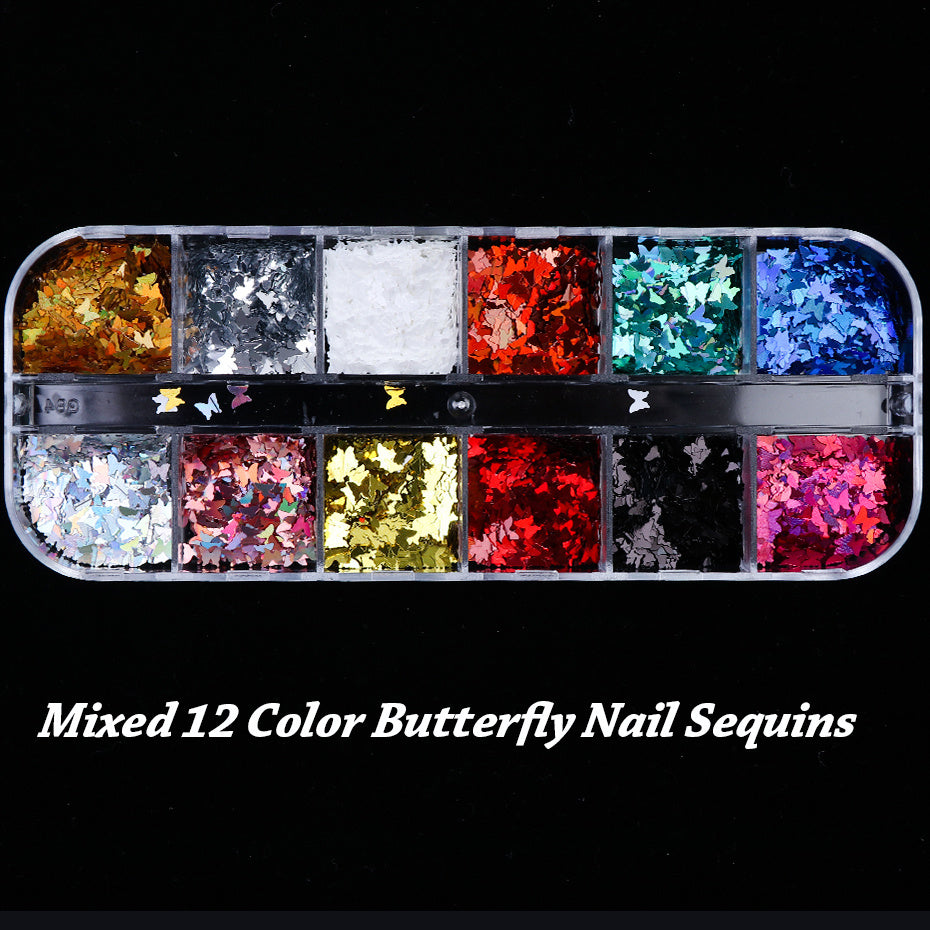 Symphony butterfly sequin nail decoration My Store