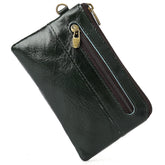 Vintage cowhide zipper card holder My Store