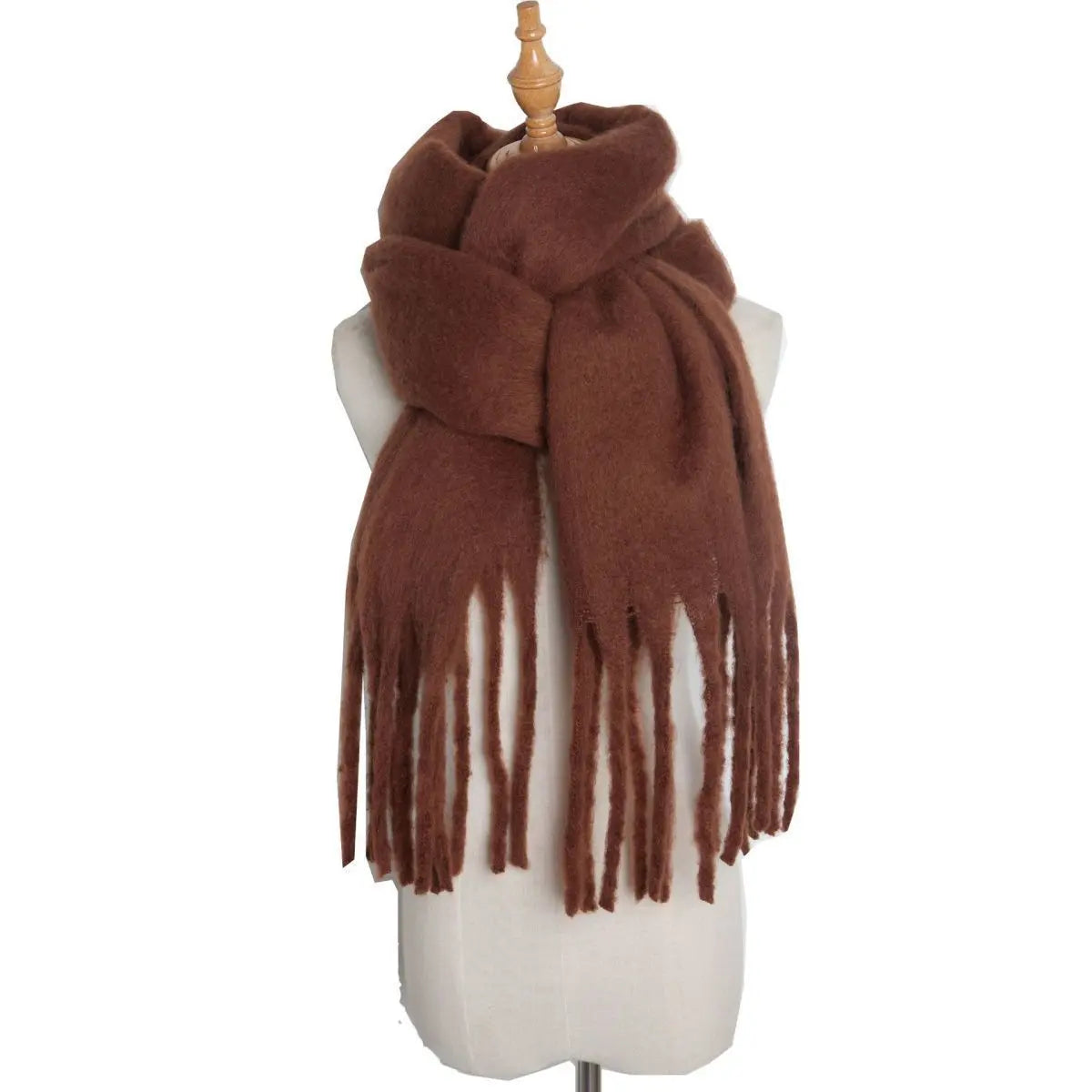 Mohair Twist Braid Plush Scarf For Women Winter Thickened My Store