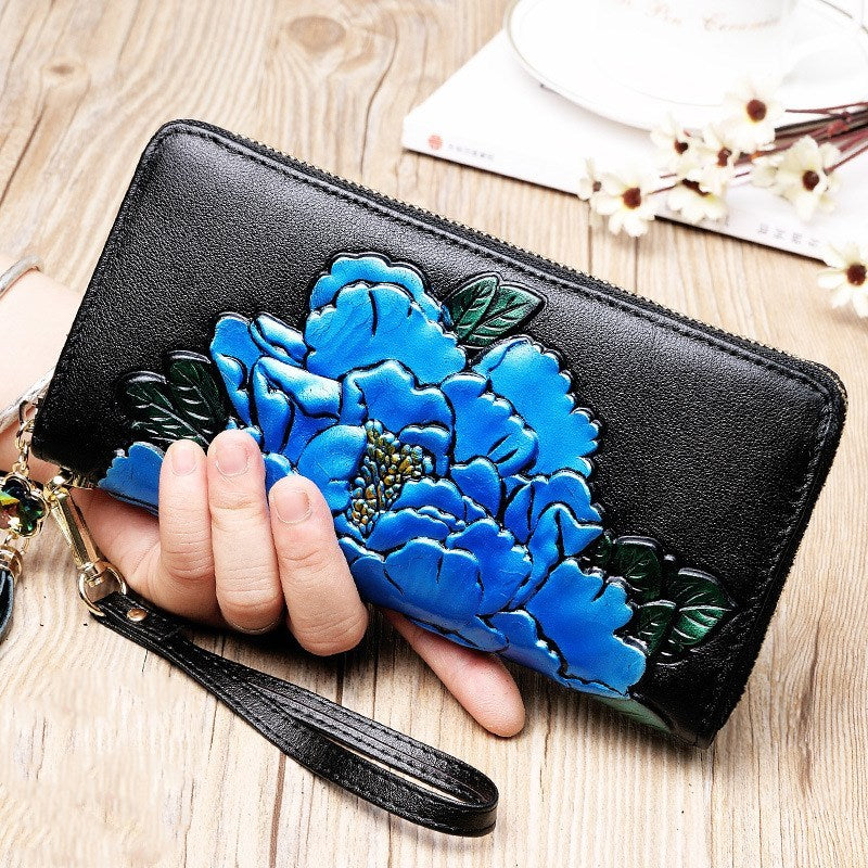 Leather zipper Korean style first layer leather wallet My Store