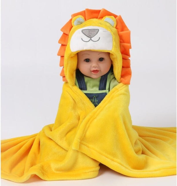 Baby fleece bath towel hooded towels bathrobe My Store