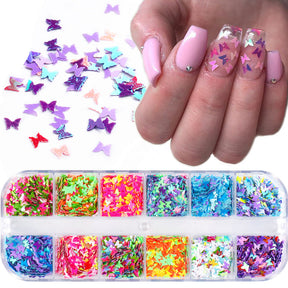 Symphony butterfly sequin nail decoration My Store