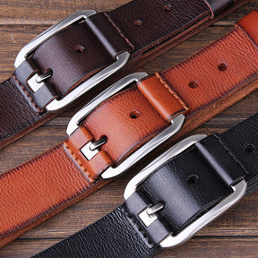 One Layer Single First Cowhide Men's Leather Belt Casual Pidai Pin Buckle My Store