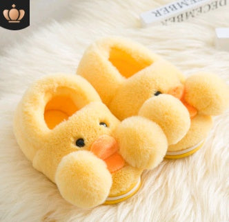 Winter cute cartoon kids cotton shoes for men and women baby shoes small yellow duck cotton slippers children My Store