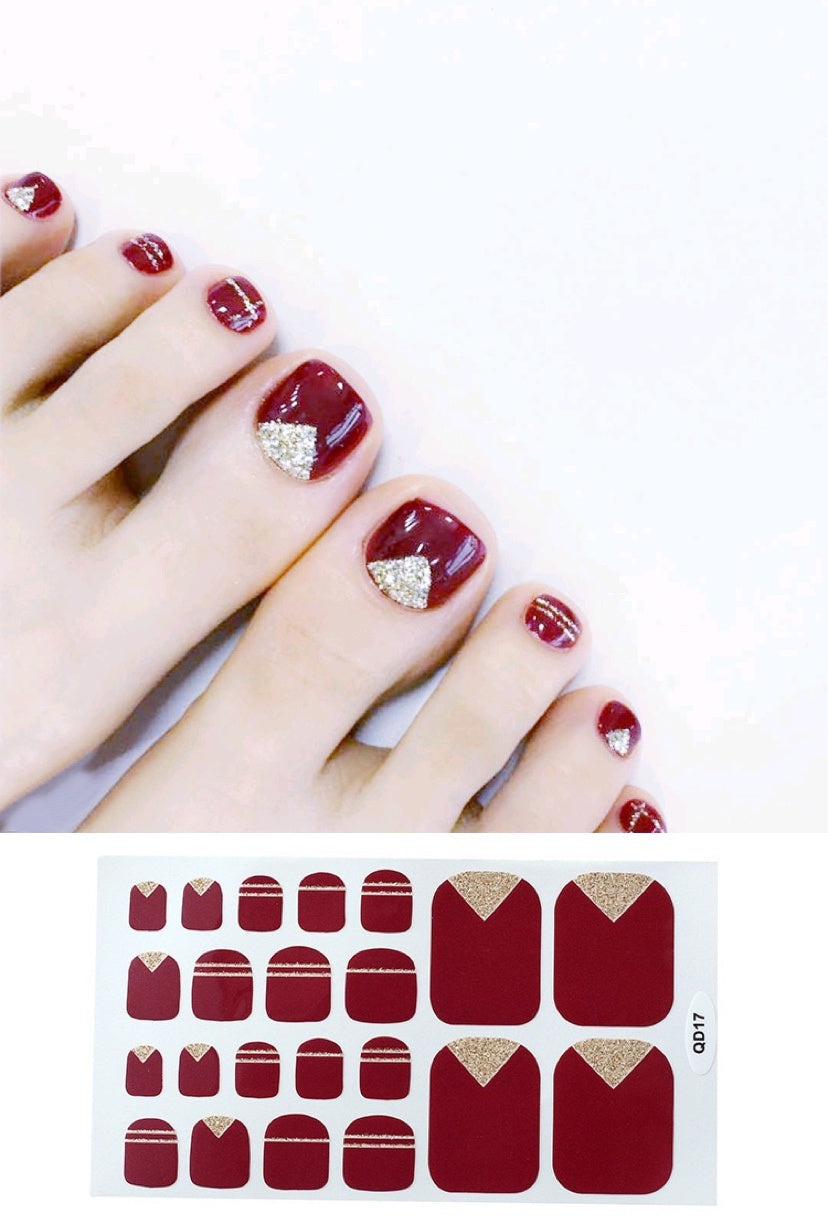 Nail Foot Sticker Cute Waterproof Foot Nail Sticker My Store