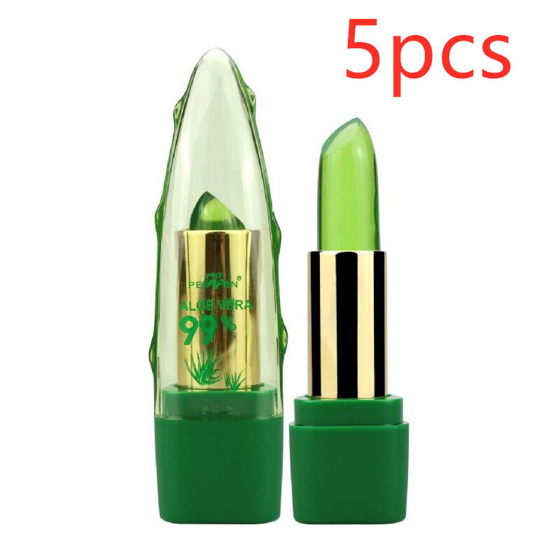 Aloe Vera Gel Color Changing Lipstick Gloss  Moisturizer Anti-drying Desalination Fine-grain Lip Blam Care My Store