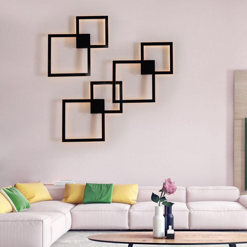 Modern Creative Geometric Square Aisle Wall Decoration Lamps My Store