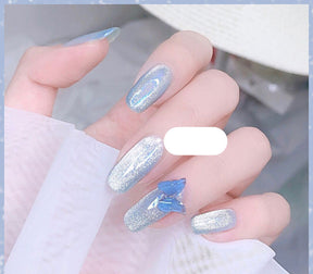 Milk Tea Crystal Stone Cat Eye Nail Polish My Store