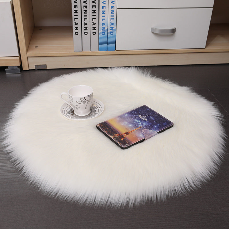 Hair Plush Carpet Floor Mats Household Floor Mats  Wool Round Bedroom Carpets My Store