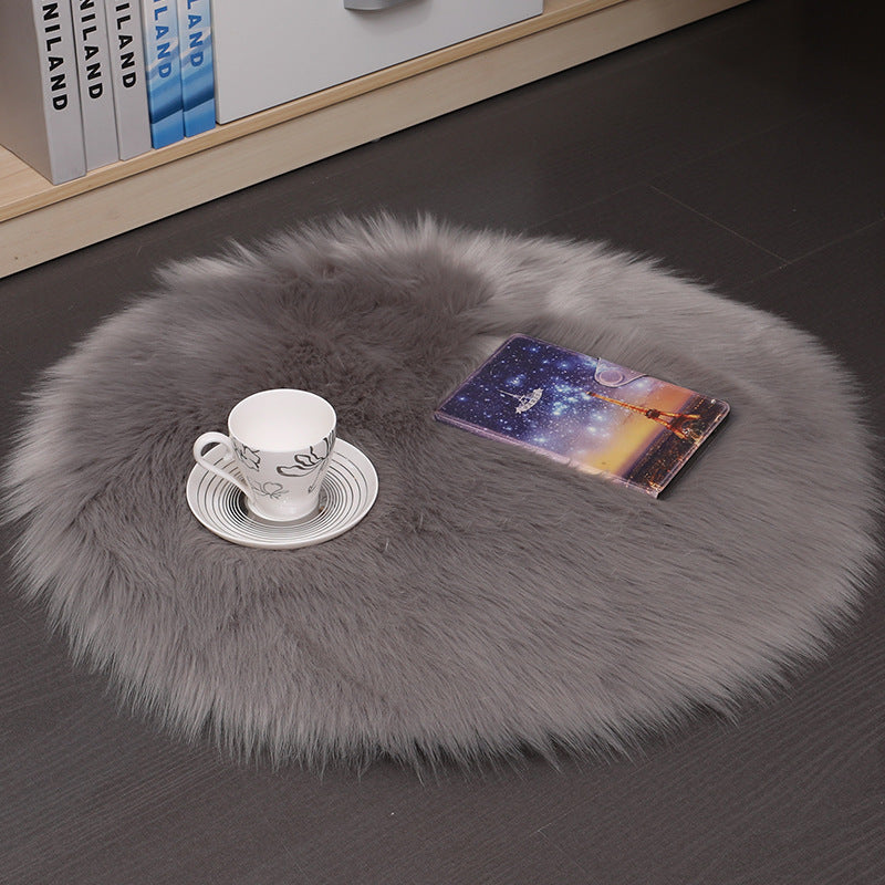 Hair Plush Carpet Floor Mats Household Floor Mats  Wool Round Bedroom Carpets My Store