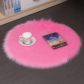 Hair Plush Carpet Floor Mats Household Floor Mats  Wool Round Bedroom Carpets My Store