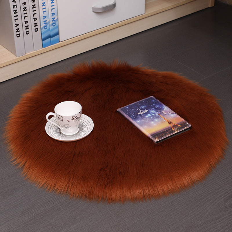 Hair Plush Carpet Floor Mats Household Floor Mats  Wool Round Bedroom Carpets My Store