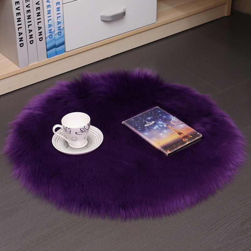 Hair Plush Carpet Floor Mats Household Floor Mats  Wool Round Bedroom Carpets My Store