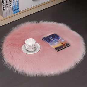 Hair Plush Carpet Floor Mats Household Floor Mats  Wool Round Bedroom Carpets My Store