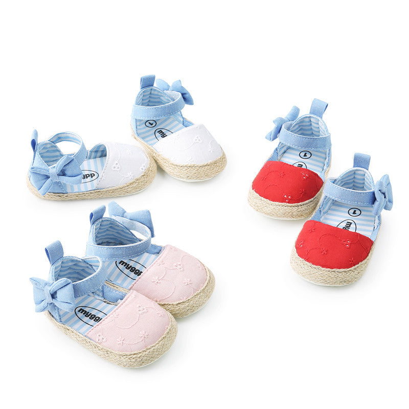 Baby Shoes Bowknot Breathable Baby Shoes Velcro My Store