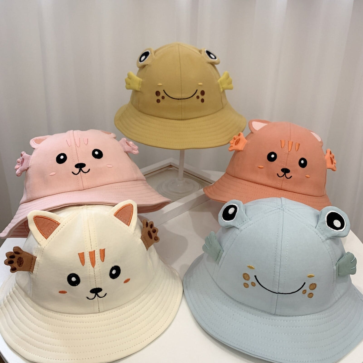 New Products Kitten And Frog Sun Hat Small Pot Hat Baby Hat My Store