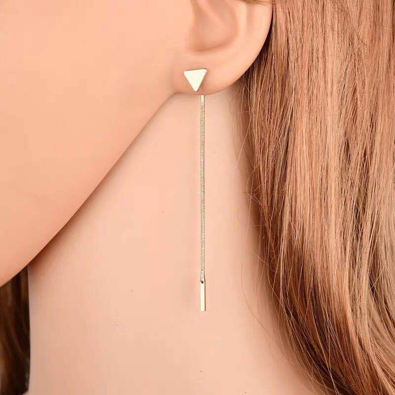 ALong Earrings Female Tassel Earrings Triangle Earrings Small Earrings My Store