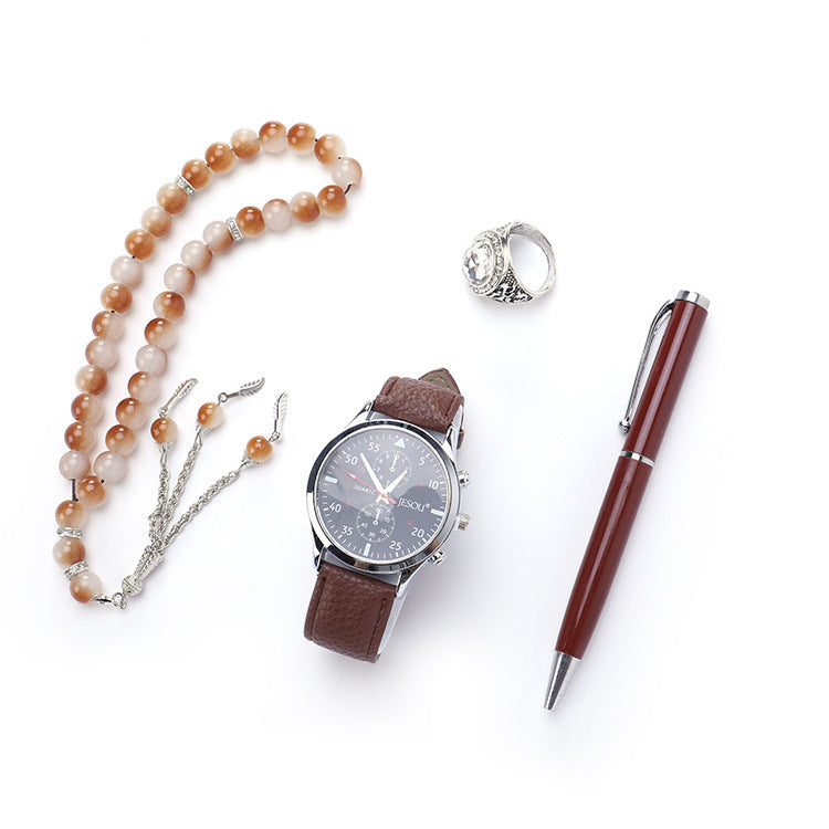 Set Boutique Gift Set Ring Rosary Quartz Watch Pen My Store