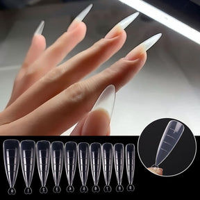 Nail Art Sheets Ultra-thin Non-marking Water Drop Pointed Ballet Coffin Trapezoid  Sheets 100 Pieces Box  Sheets with Scale My Store