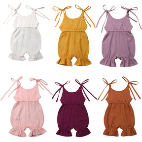 New Arrivals Newborn Toddler Baby Girls Sleeveless Solid Romper Jumpsuit Outfit My Store