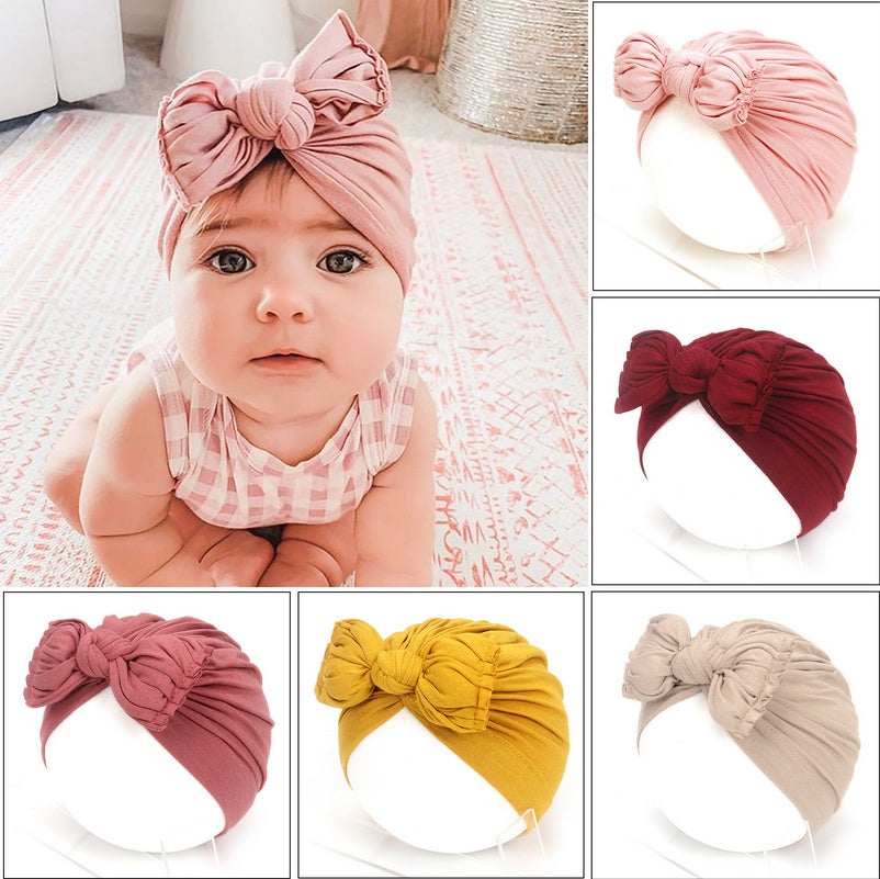 Cute Baby Hat Newborn Soft Baby Girl Hat Turban Infant Toddler Baby Cap Bonnet Headwraps My Store