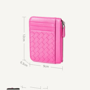 Ladies Card Holder Leather Ultra-Thin Woven Business Card Holder Card Holder My Store