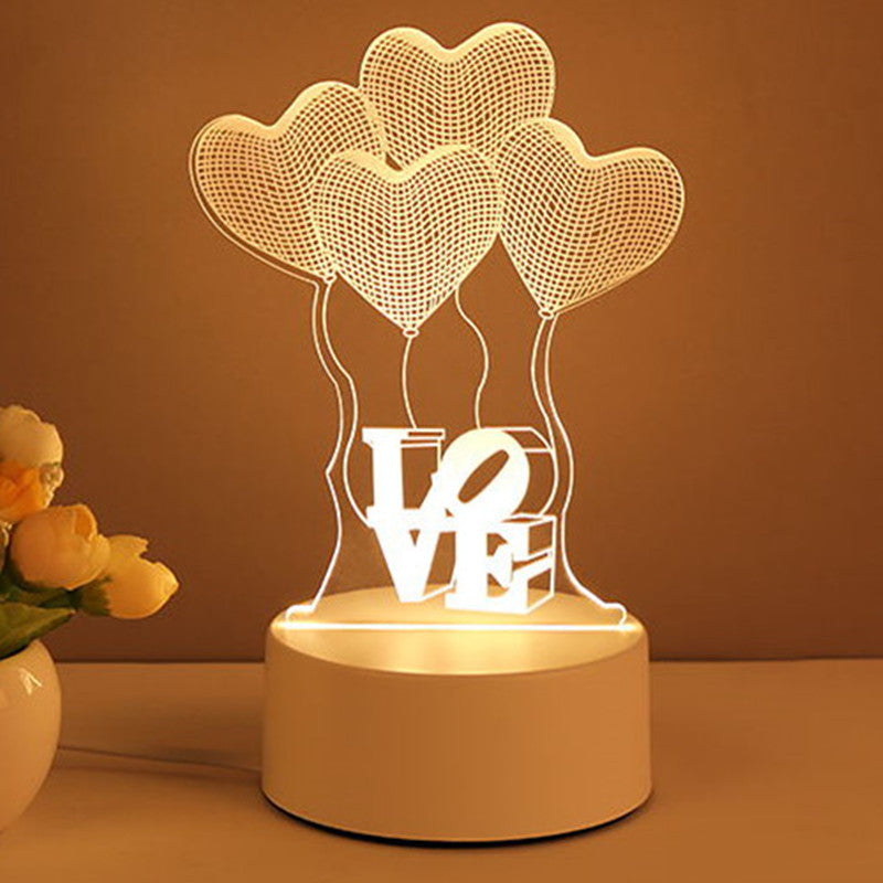 3D Lamp Acrylic USB LED Night Lights Neon Sign Lamp Xmas Home Decorations For Room Decor Valentines Day Gifts My Store