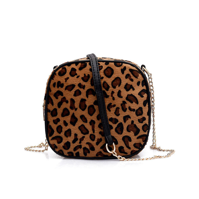 Versatile leopard print shoulder bag My Store