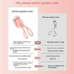 Eyelash Curler Portable Electric Heated Comb Eye Lash Long Lasting Eyelashes Curls Thermal Eyelash Curler Makeup Tools Heated Eyelash Curlers,Rechargeable Electric Eyelash Curler,Handheld Eyelash Heat My Store