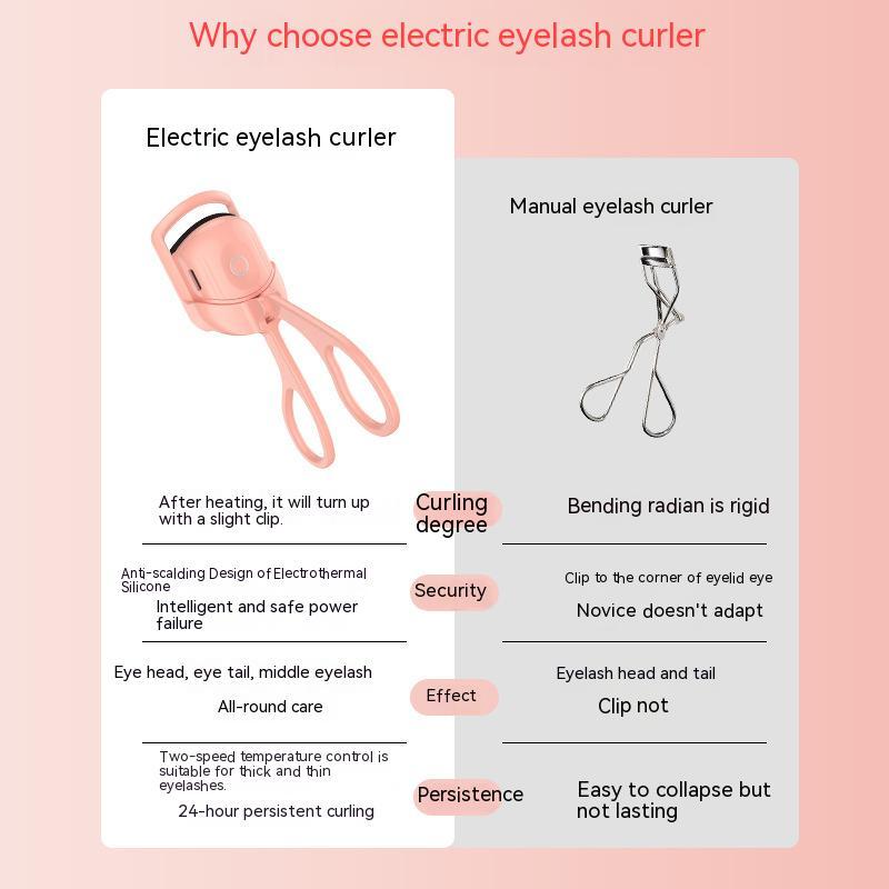 Eyelash Curler Portable Electric Heated Comb Eye Lash Long Lasting Eyelashes Curls Thermal Eyelash Curler Makeup Tools Heated Eyelash Curlers,Rechargeable Electric Eyelash Curler,Handheld Eyelash Heat My Store