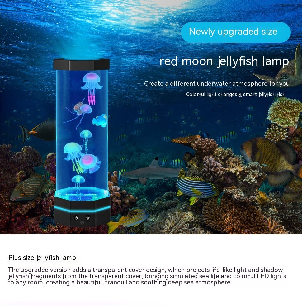 Jellyfish Lava Lamp 17 Colors Changing 15inch Jellyfish Lamp With Remote Control USB Plug-in Bubble Fish Lamp Kids Night Light Creative Projector Lamp Home Decor My Store