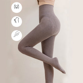 Winter High Waist Leggings With Sock Fashion Slim Pantyhose Warm Thin Legs Pants Women Clothing My Store