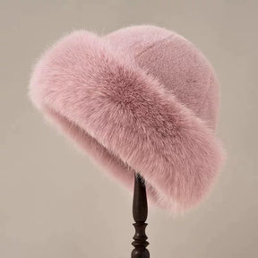 Hat Female Fur Fluffy Plush Warm My Store