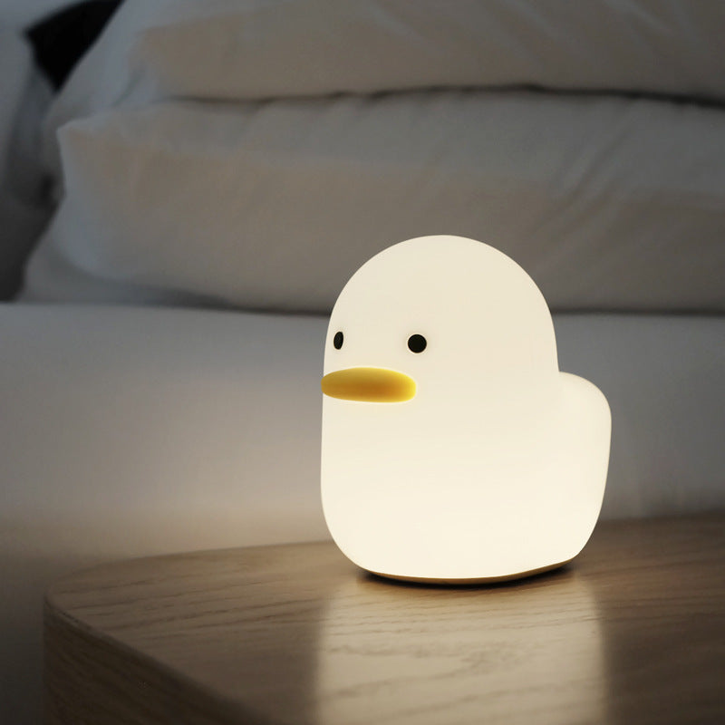 Nordic Cute Lovely Cartoon Dull Duck Led Night Light Silicone USB Charging NightLight Holiday Gifts Kids Room Bedside Bedroom My Store