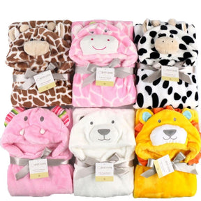 Baby fleece bath towel hooded towels bathrobe My Store